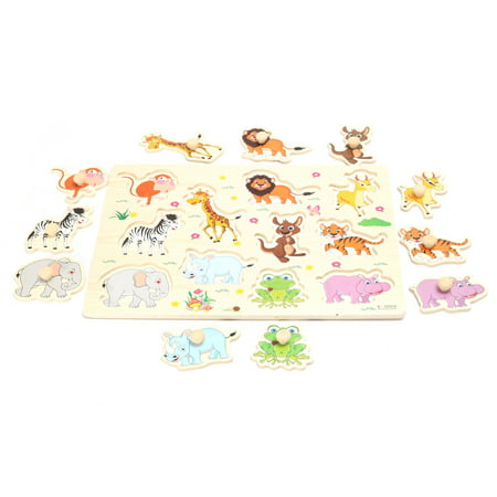Zoo Animal Wooden Jigsaw Puzzle Toy Children Kid Baby Learning Educational Gift